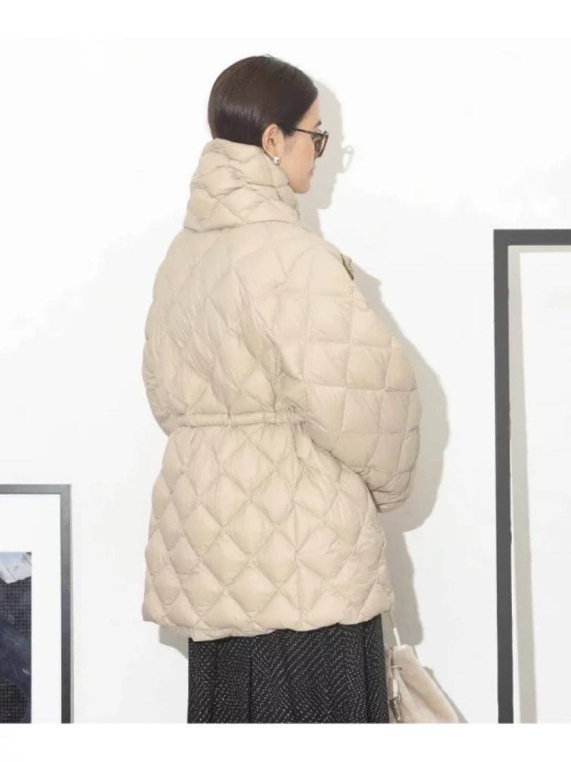 TAION 別注 ダウンマフラー付 クルーネックミドルダウン ナノユニバース