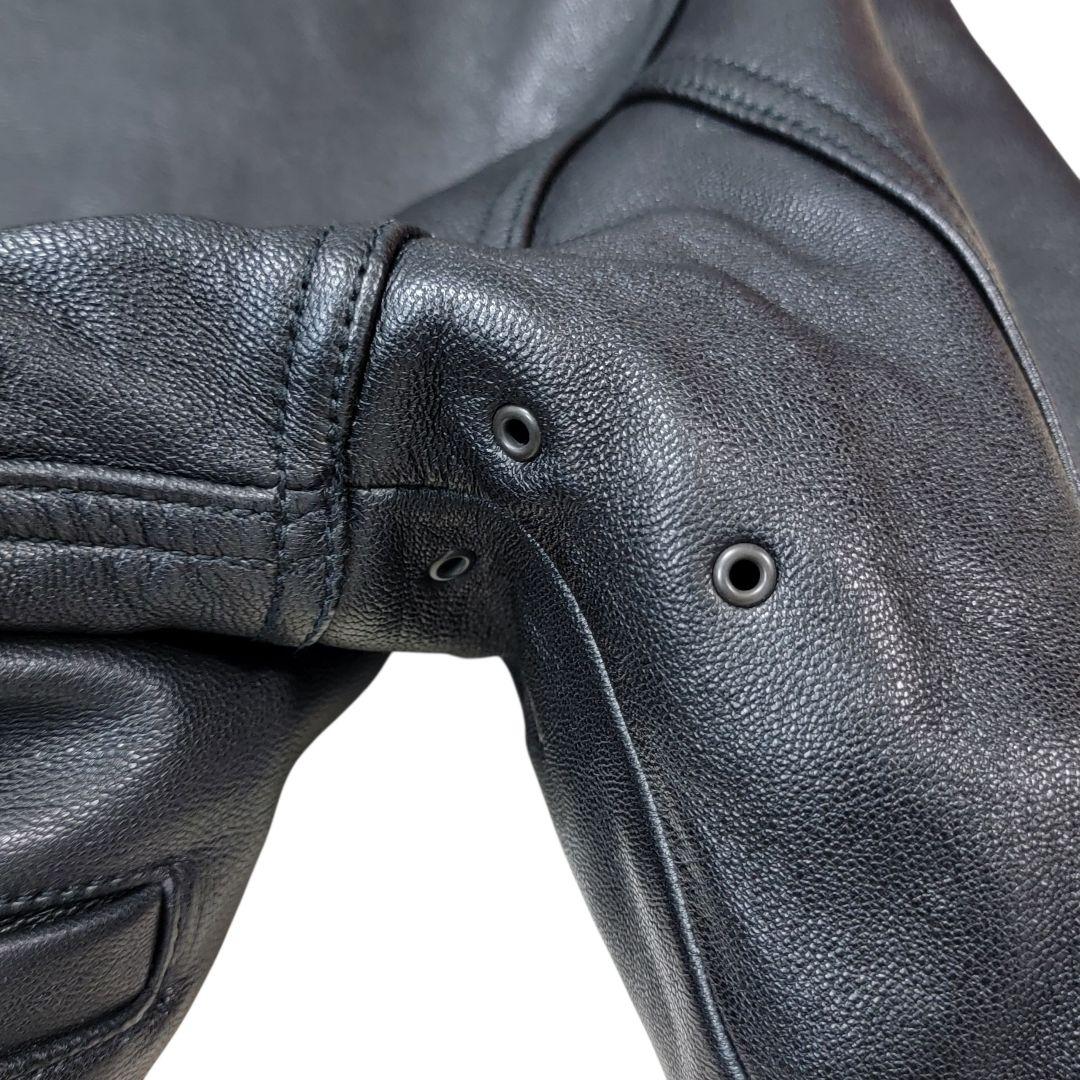 新品 定価11万 アルファ ALPHA レザー N-1 デッキジャケット 黒