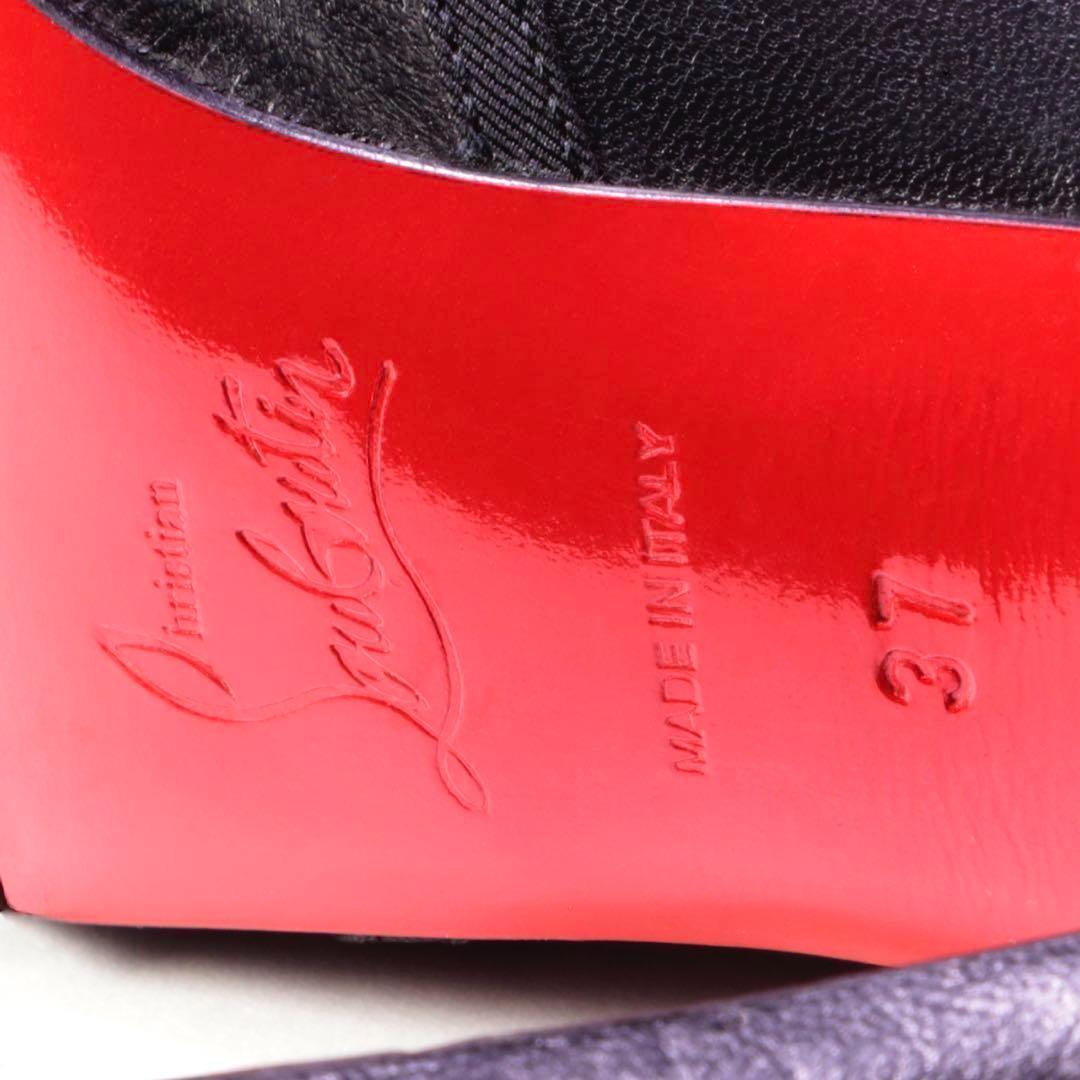 美品✨クリスチャンルブタン　ハイヒール　レッドソール　ビブラムソール　リボン