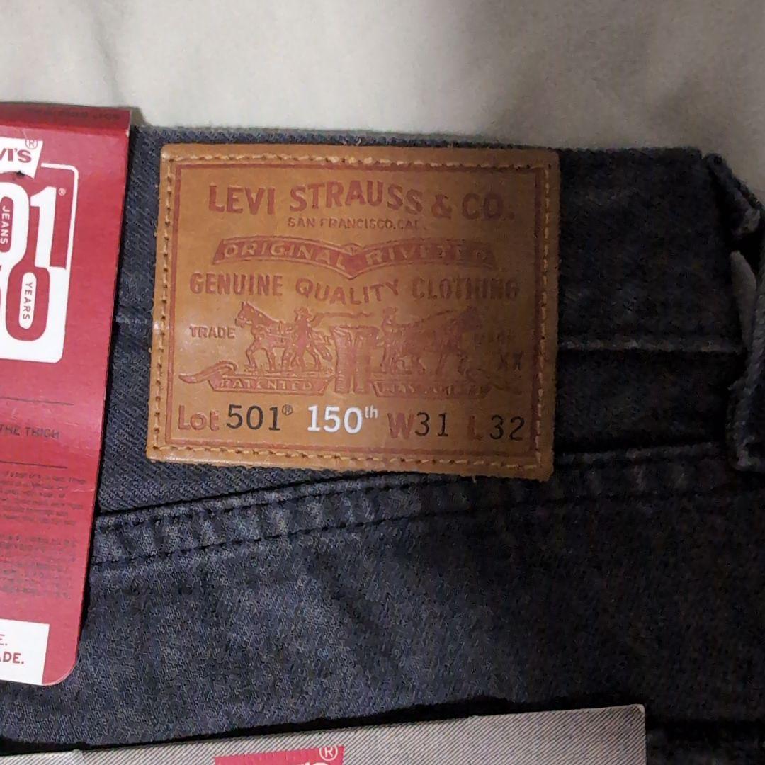 Levi's 501 150th 先染めブラックセルビッジデニム W31 L32