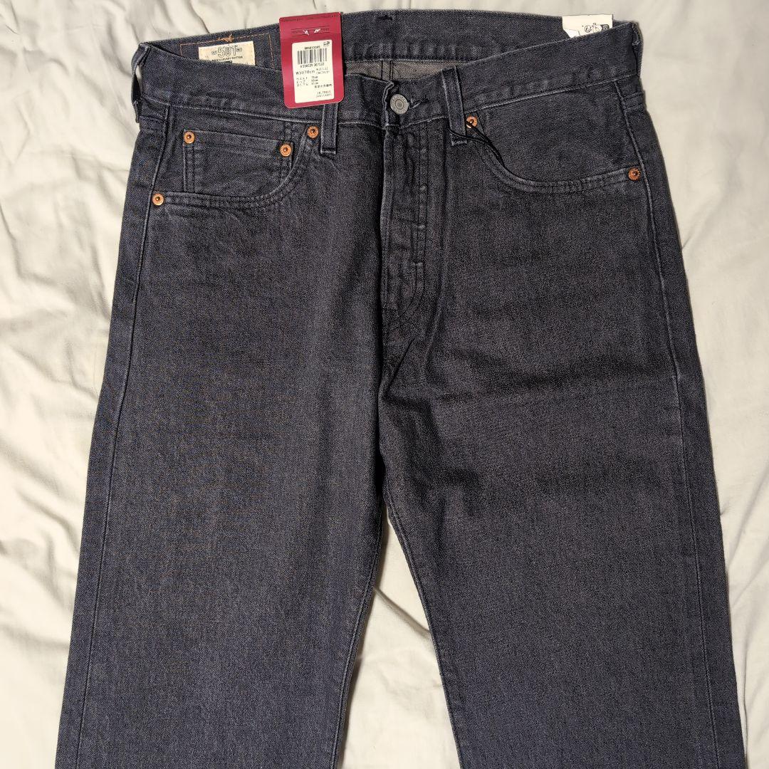Levi's 501 150th 先染めブラックセルビッジデニム W31 L32