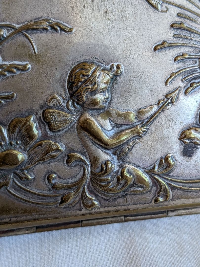 ビクトリア朝 アールヌーヴォー シルバー カラーケース 英国アンティーク