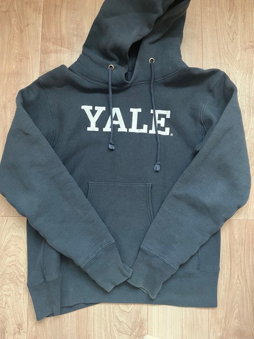 リバースウィーブYale フード付きスウェット ネイビー