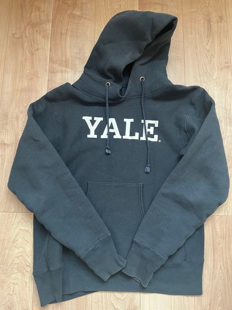 リバースウィーブYale フード付きスウェット ネイビー