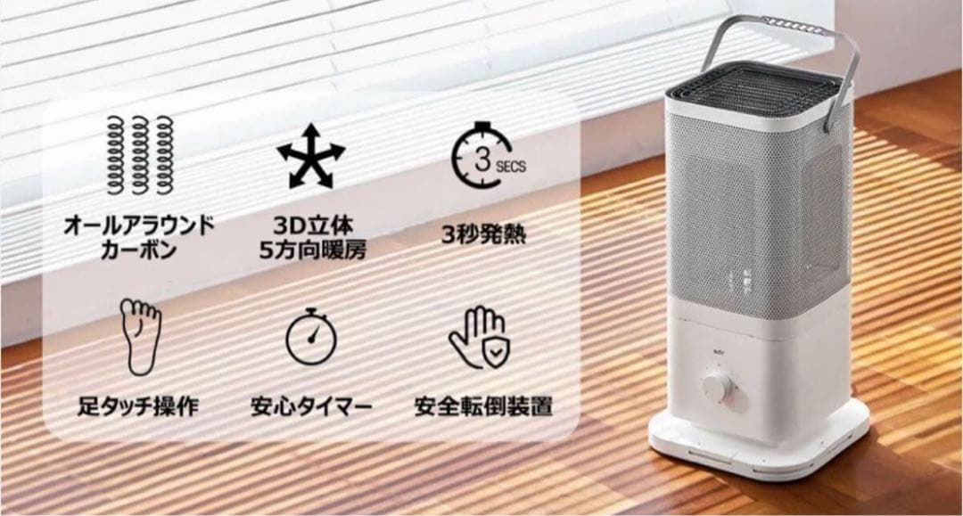 edir エディル　 カーボンヒーター　5面　ナノカーボン　速暖　暖房　省エネ