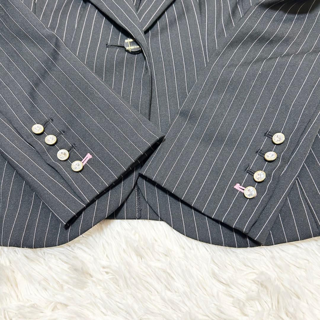 ✨美品✨Sugar Gloss パンツスーツ　ストライプ　ブラック M