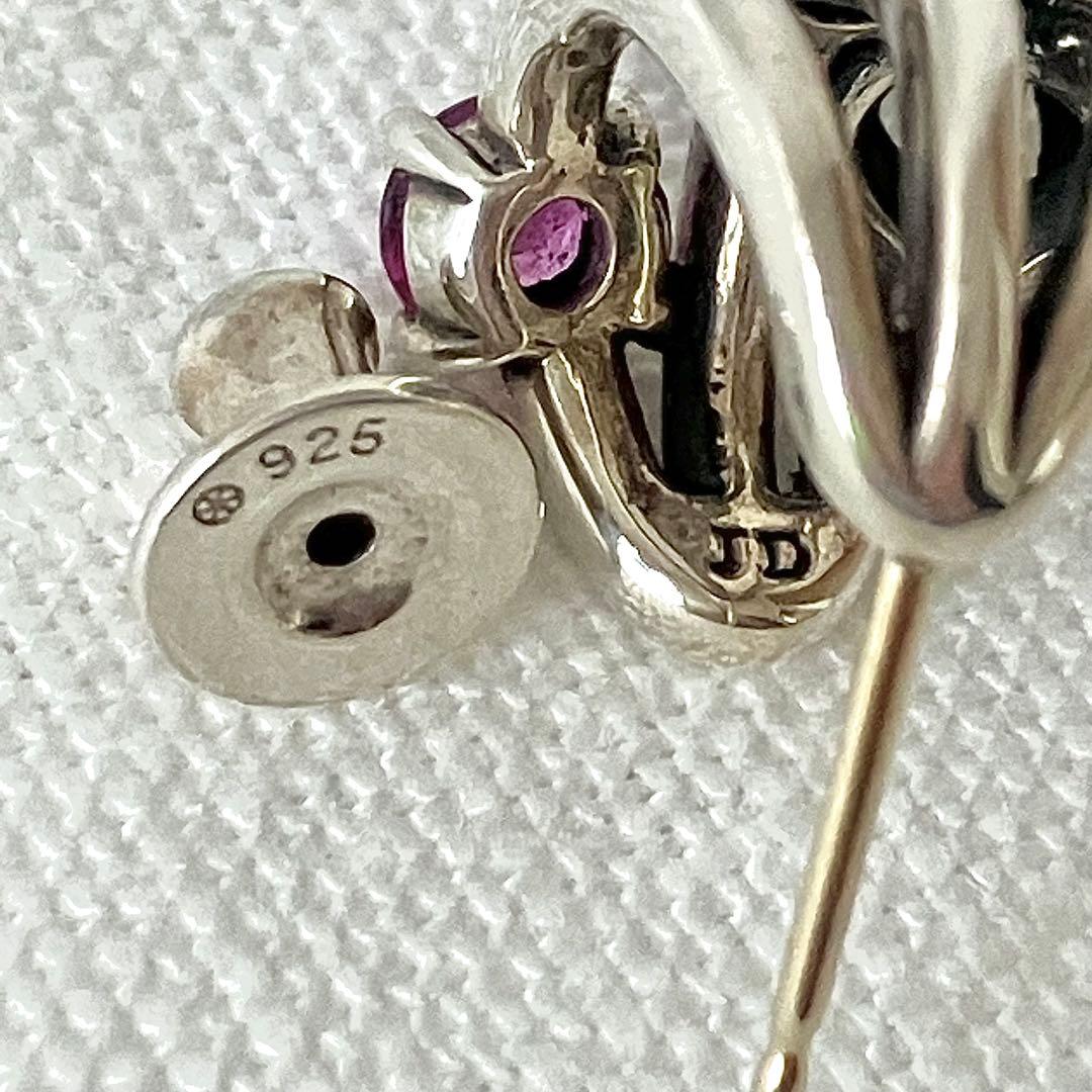 ジャスティンデイビス　ピンクストーン×クラウンピアス　片耳用