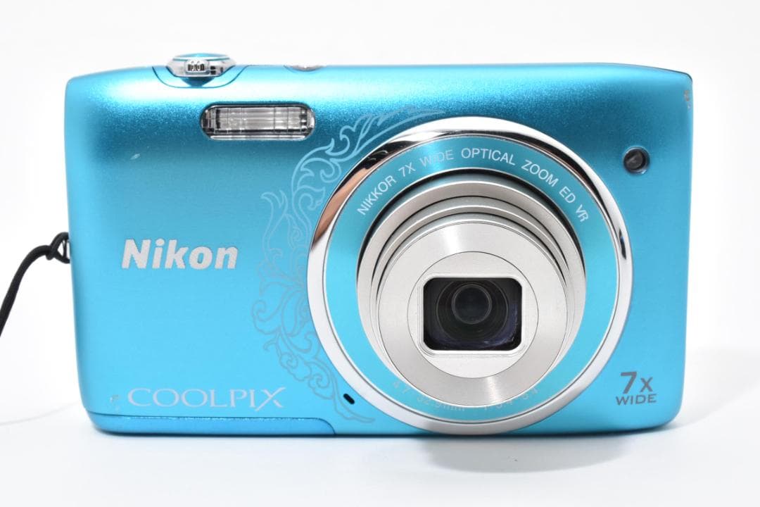【極美品】Nikon COOLPIX S3500 ブルー デジカメ#1968