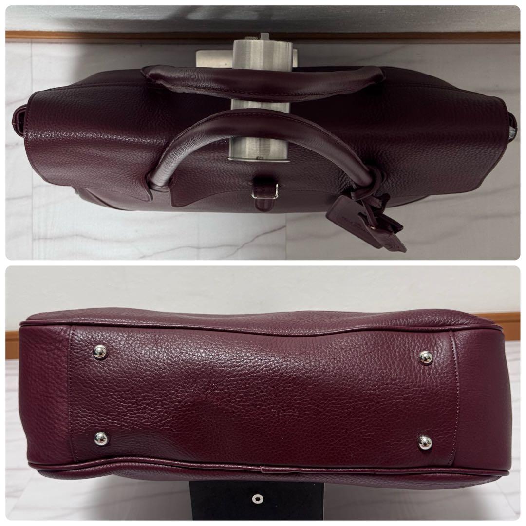 美品✨ペッレモルビダ フラップ トートバッグ ダークレッド タグ&ホイッスル付