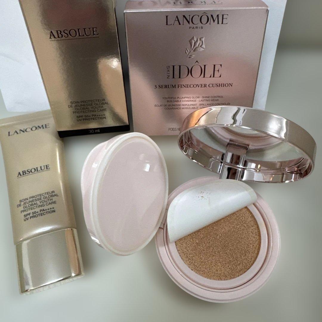 ランコムイドルスキンセラムファインカバークッションP10アプソリュ下地