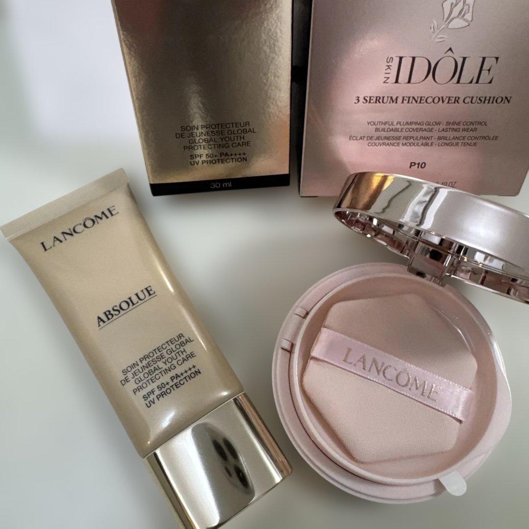 ランコムイドルスキンセラムファインカバークッションP10アプソリュ下地