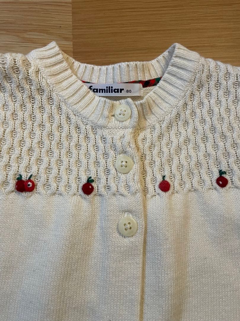 ファミリア　ワンピース、カーディガン、ブラウス３点セット　80