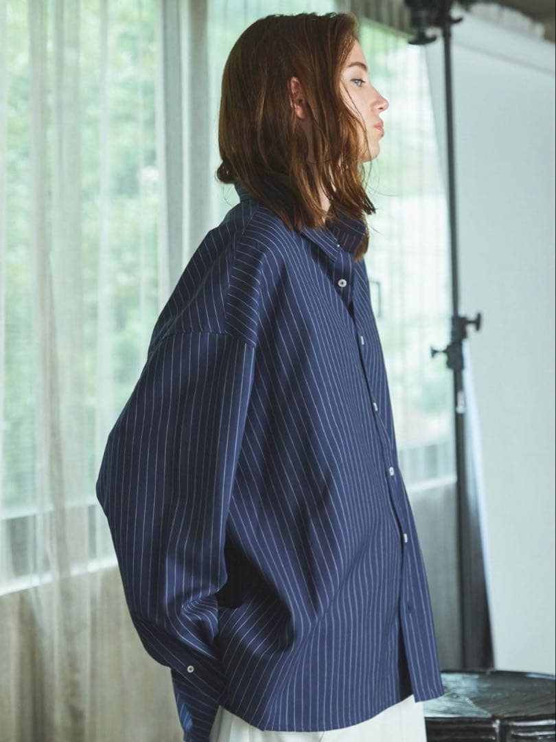 OPENING ACT 尾州ウールリラックスフィットシャツ