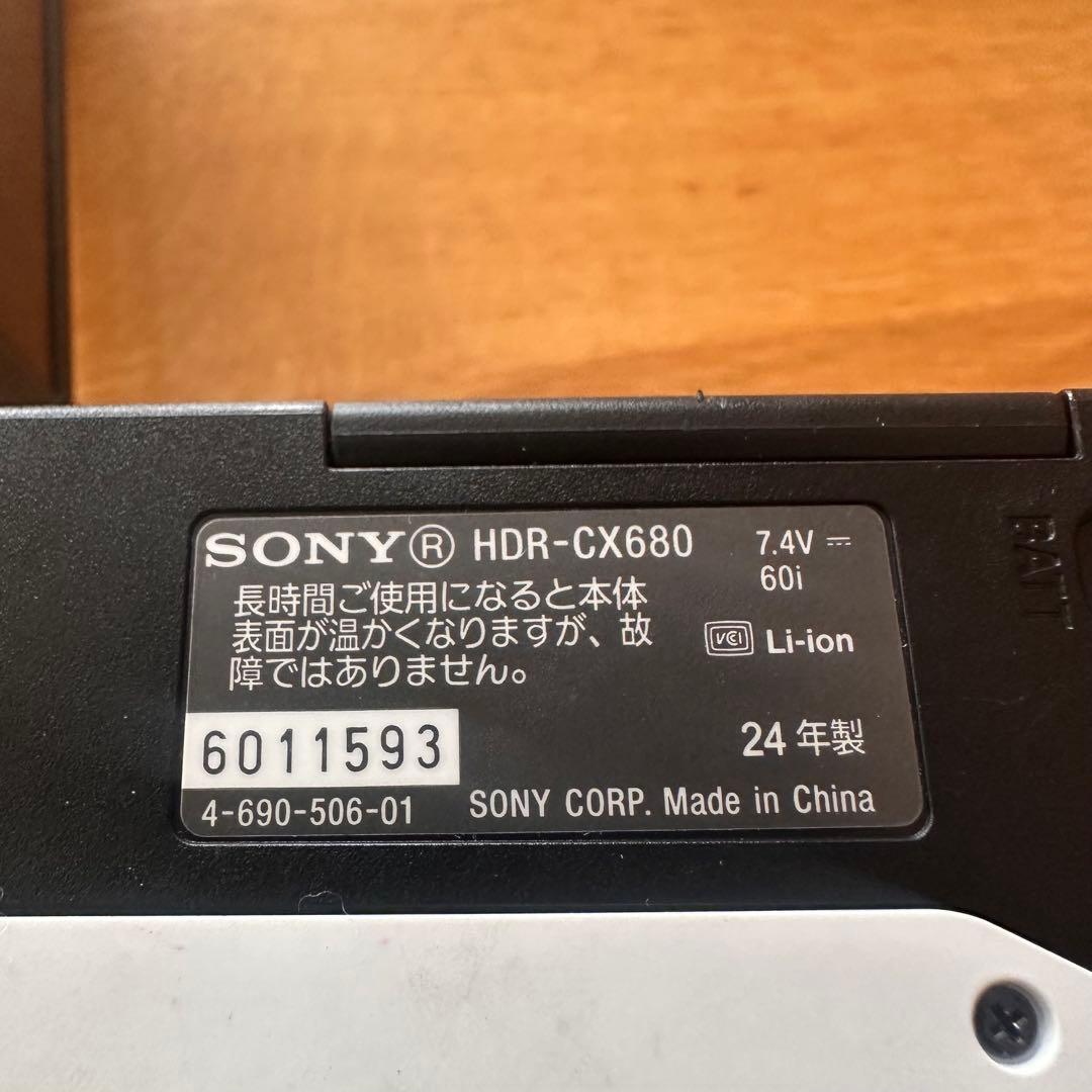 SONY HDR-CX680 24年製 ビデオカメラ 訳あり ジャンク