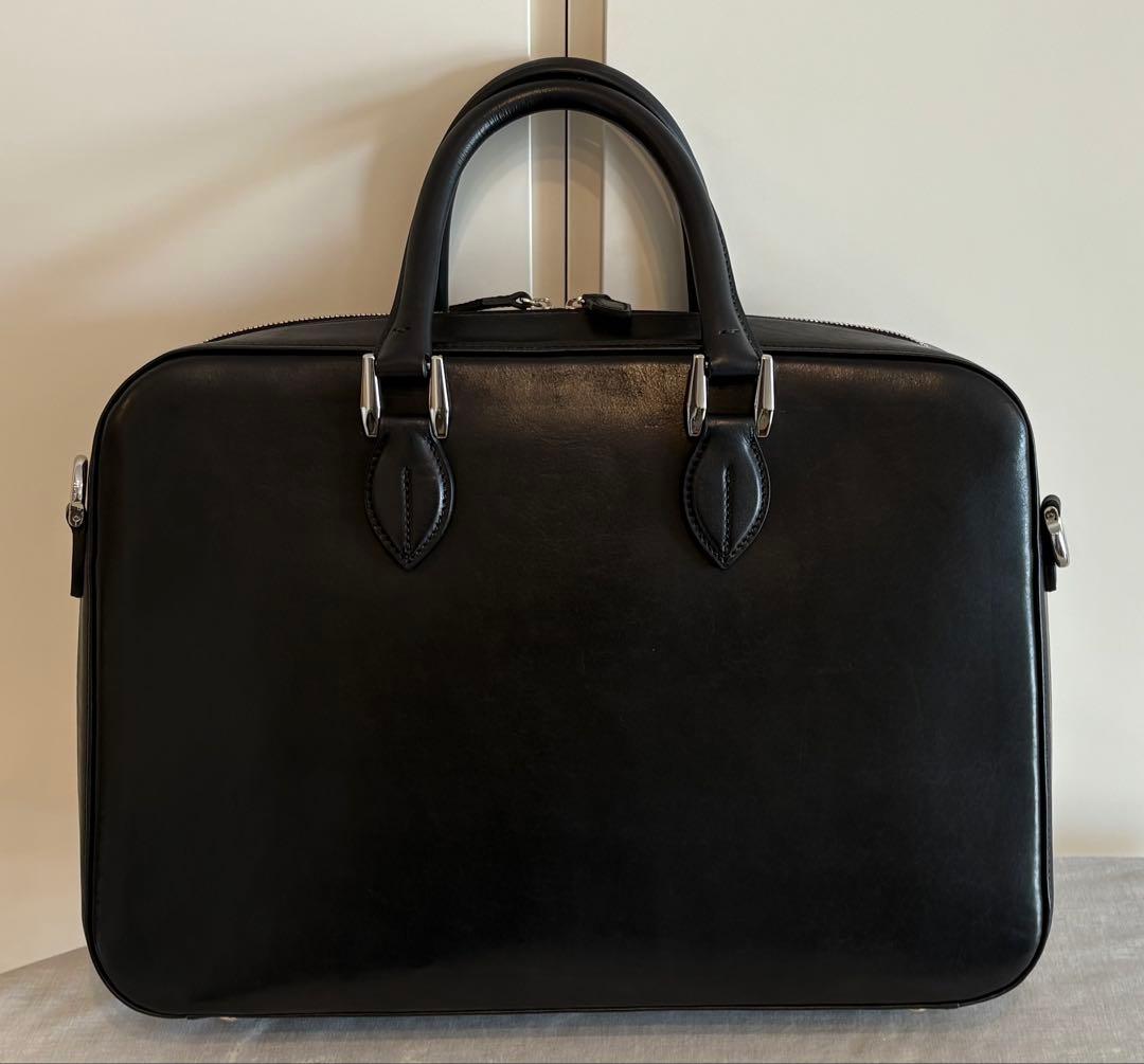 【新品未使用】万双　双鞣和地ブリーフケース　黒