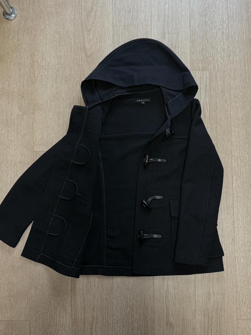 Theory ウール・コットン二重織り ダッフルコート S