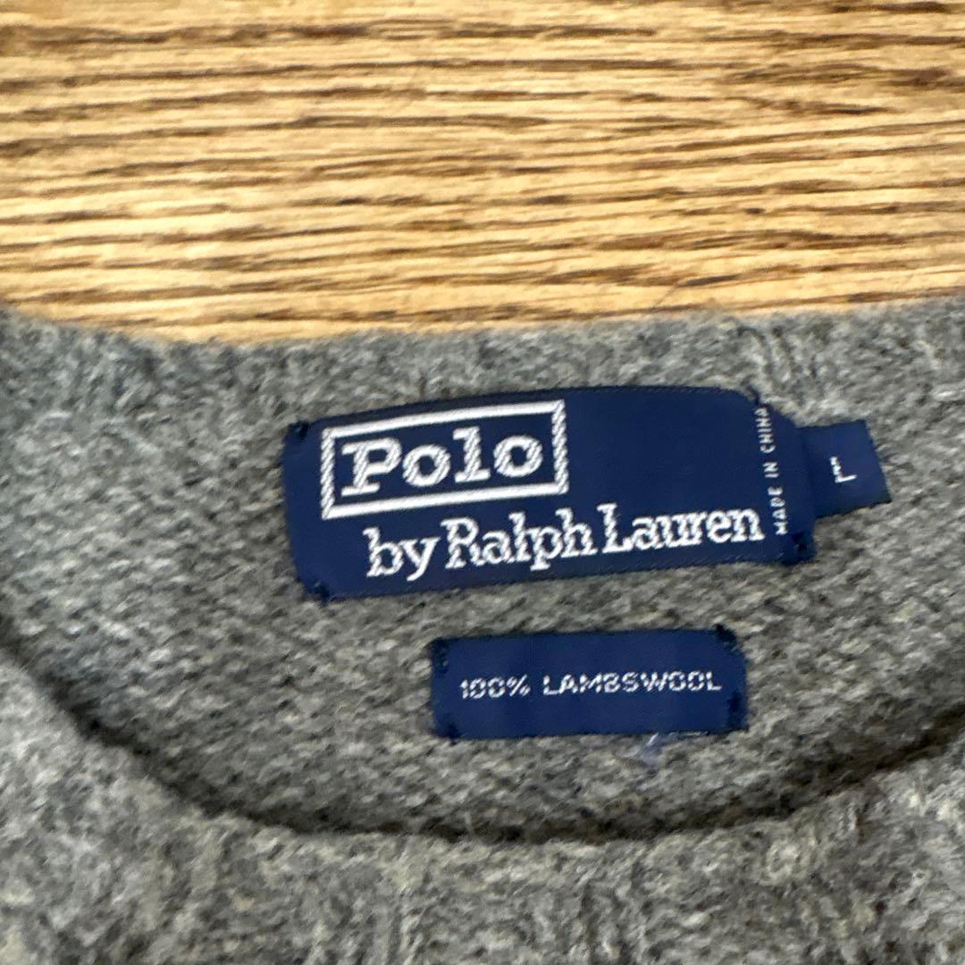 Polo by Ralph Lauren グレー ラムウール セーター L
