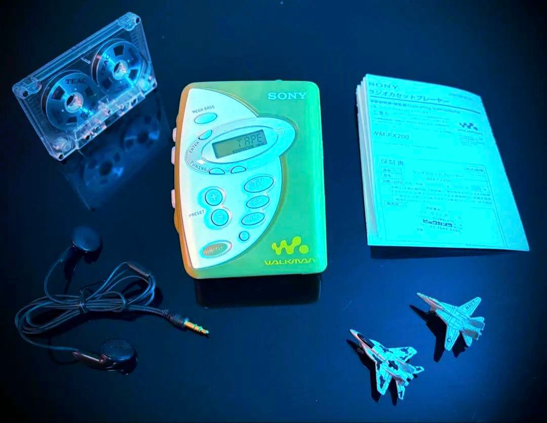 カセットウォークマン SONY WM-FX200 薄い緑「整備済み、完動超美品」