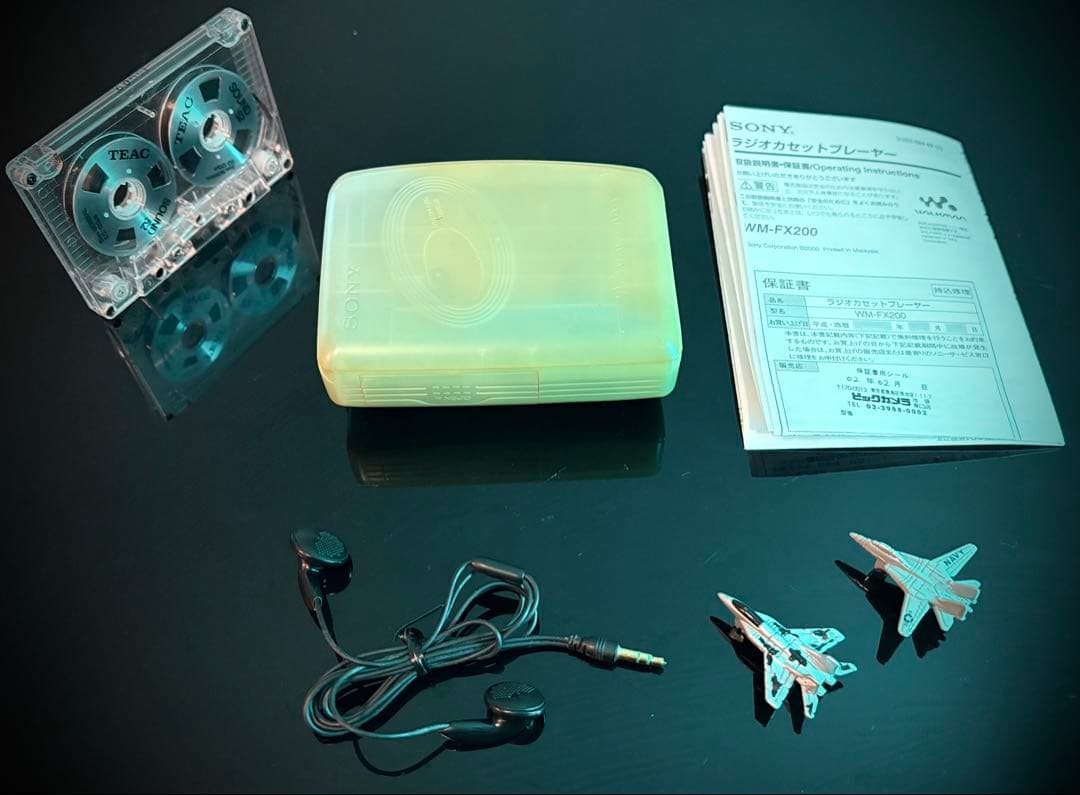 カセットウォークマン SONY WM-FX200 薄い緑「整備済み、完動超美品」