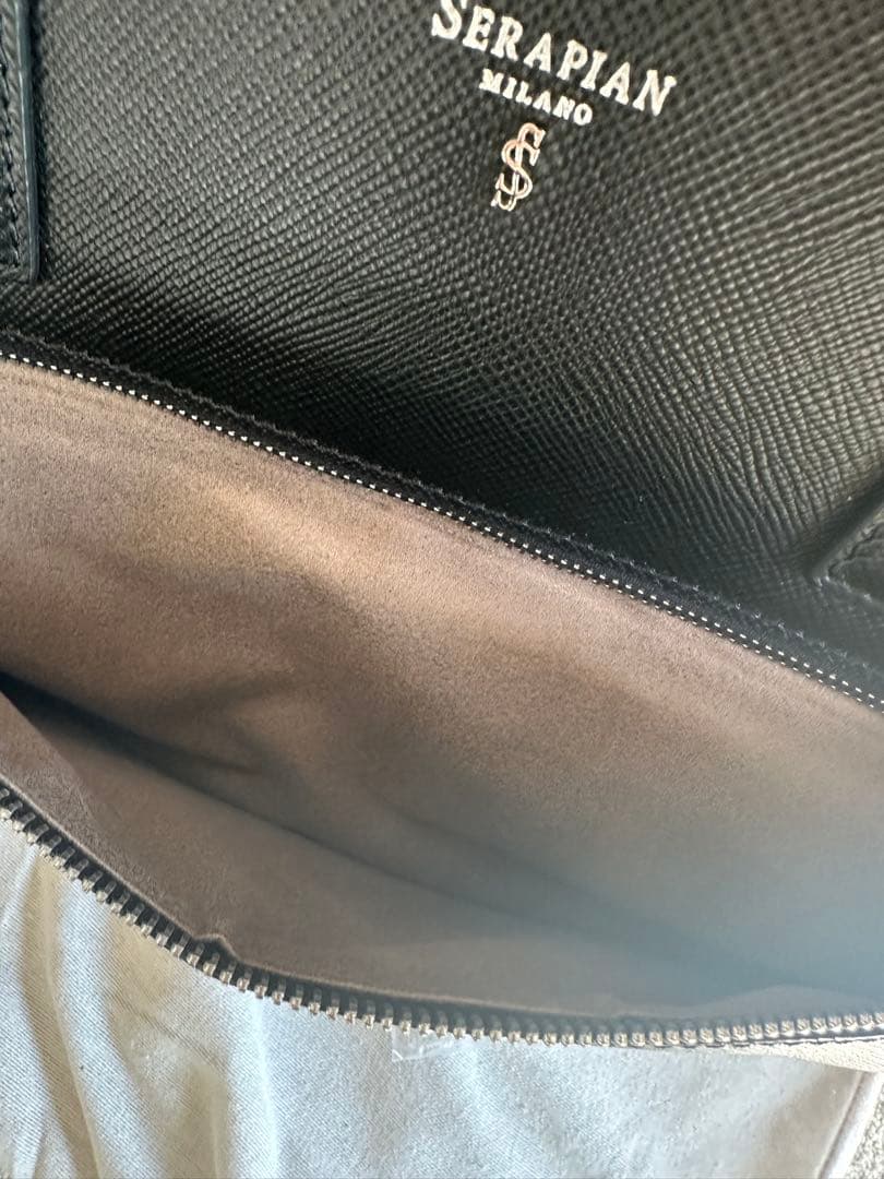 SERAPIAN スリムブリーフケース ブラック