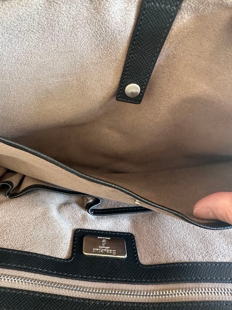 SERAPIAN スリムブリーフケース ブラック