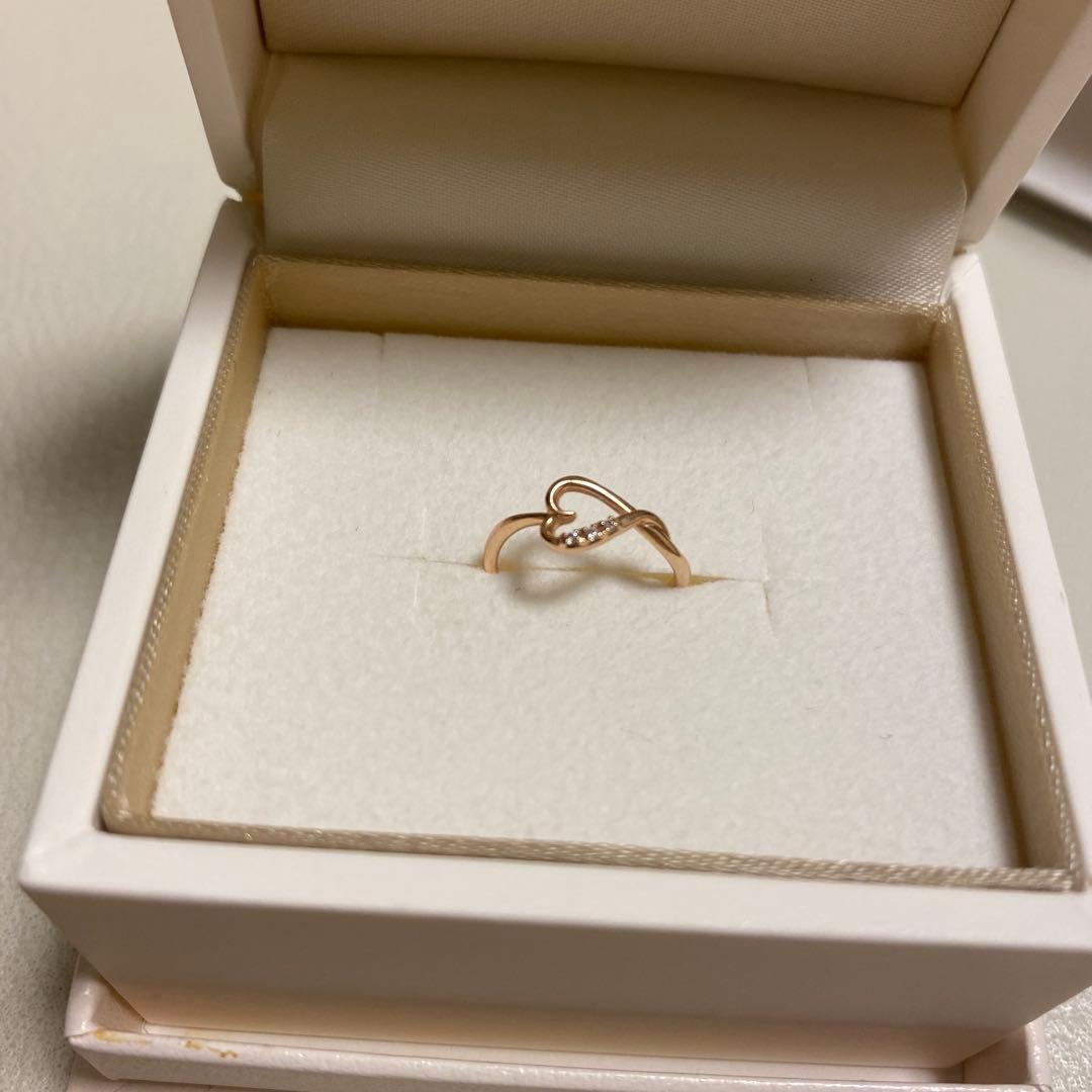 本日出品終了！【サマンサティアラ】美品　ピンキーリング　K10ピンクゴールド