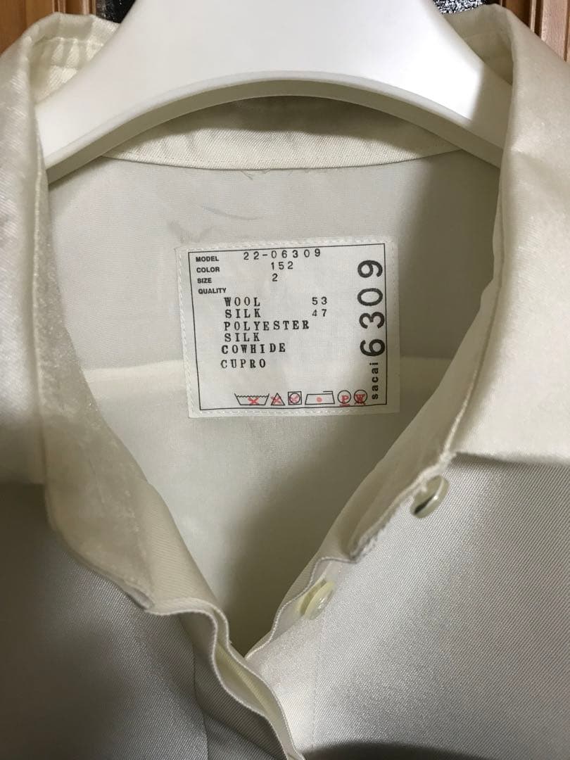 最終お値下美品sacai 22AW ジャケットドッキングブラウス 　ドレス