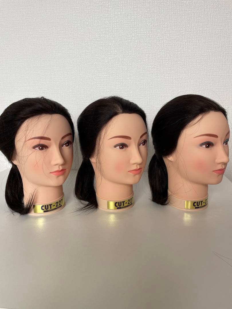 【未使用】美容師国家試験用　ウィッグ　3体セット