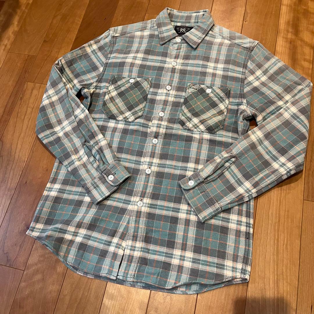 希少 美品 正規品 RRL 長袖ネルシャツ サイズM ダブルアールエル POLO
