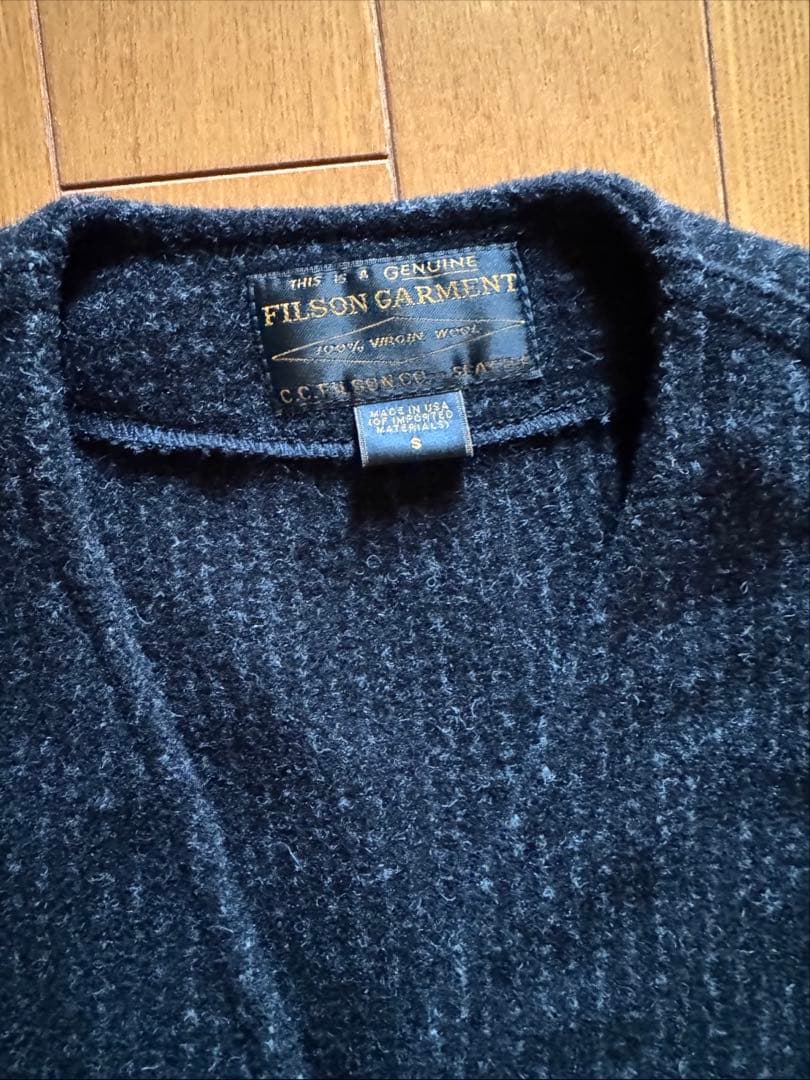 フィルソン　ストライプ　マッキーノウールベスト Sサイズ