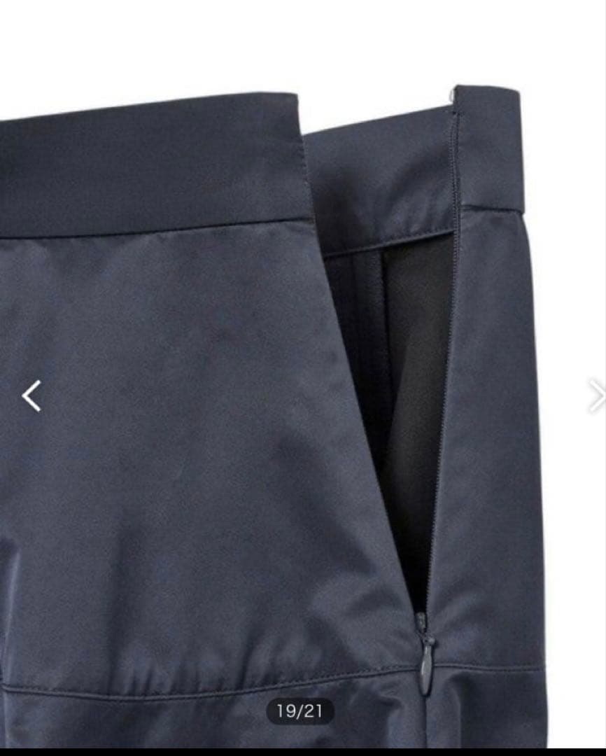 アナイ フレアスカート ネイビー タフタ 38 M