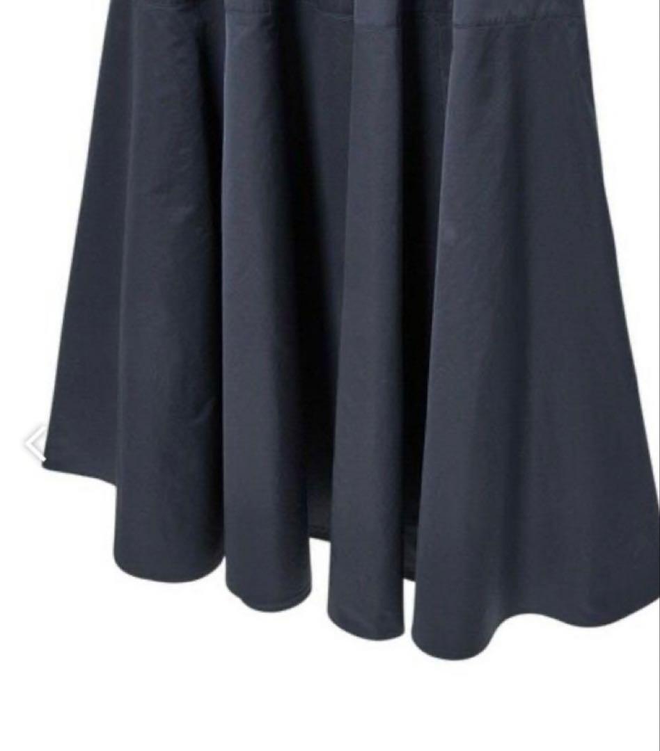 アナイ フレアスカート ネイビー タフタ 38 M