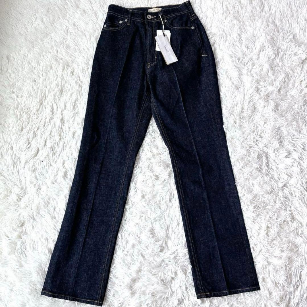 新品タグ付✨YANUK×ETRE 初コラボデニム　ハイウエスト　濃紺
