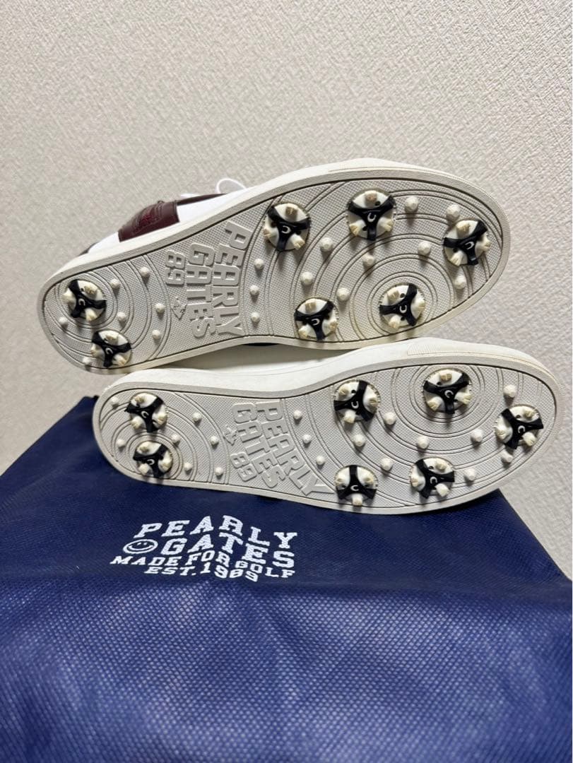 【1度のみ使用】23.5 PEARLY GATES ハイカットスニーカー 89