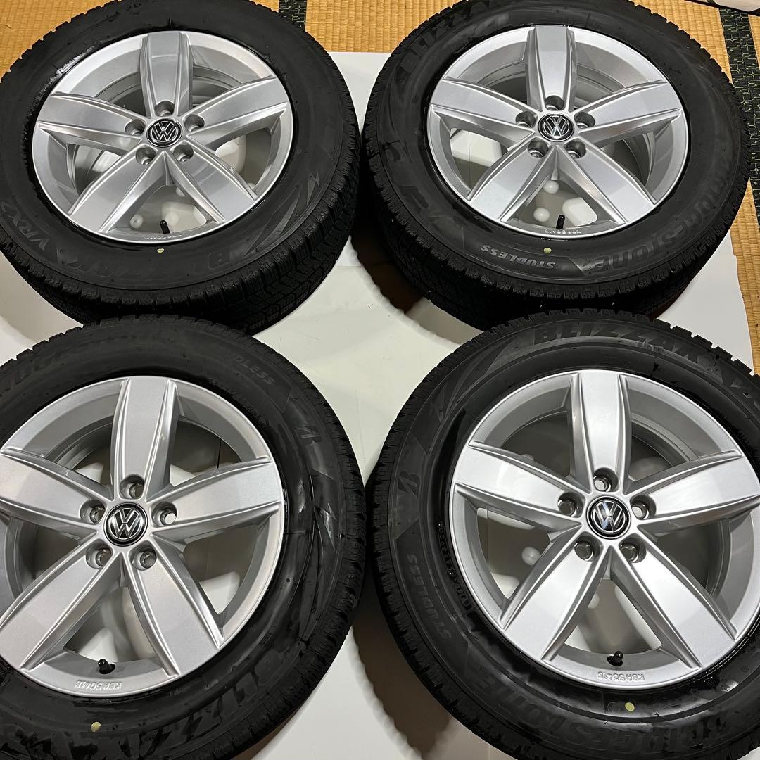フォルクスワーゲン　ポロ純正ホイール　スタッドレスタイヤアルミセット　AW 15