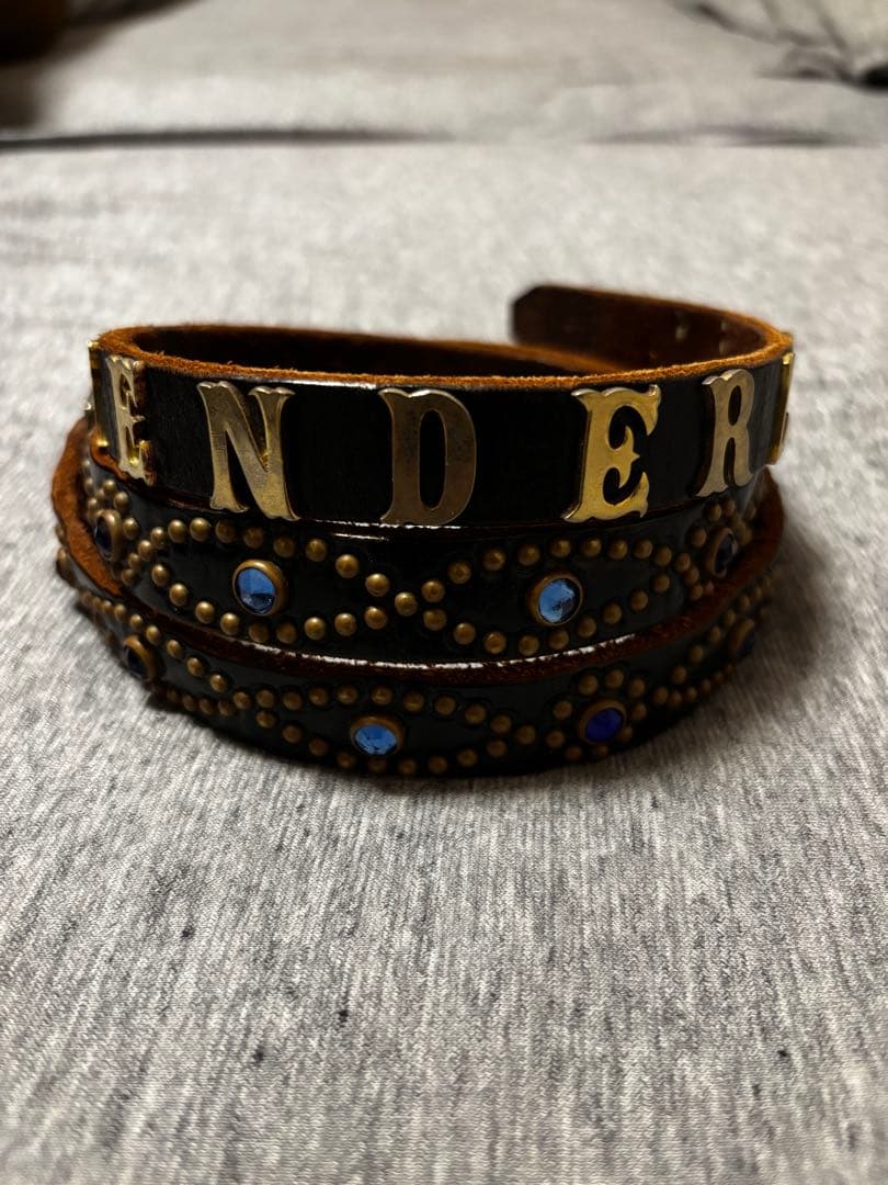 TENDERLOIN×HTCテンダーロインスタッズナローレザーベルト黒Sキムタク