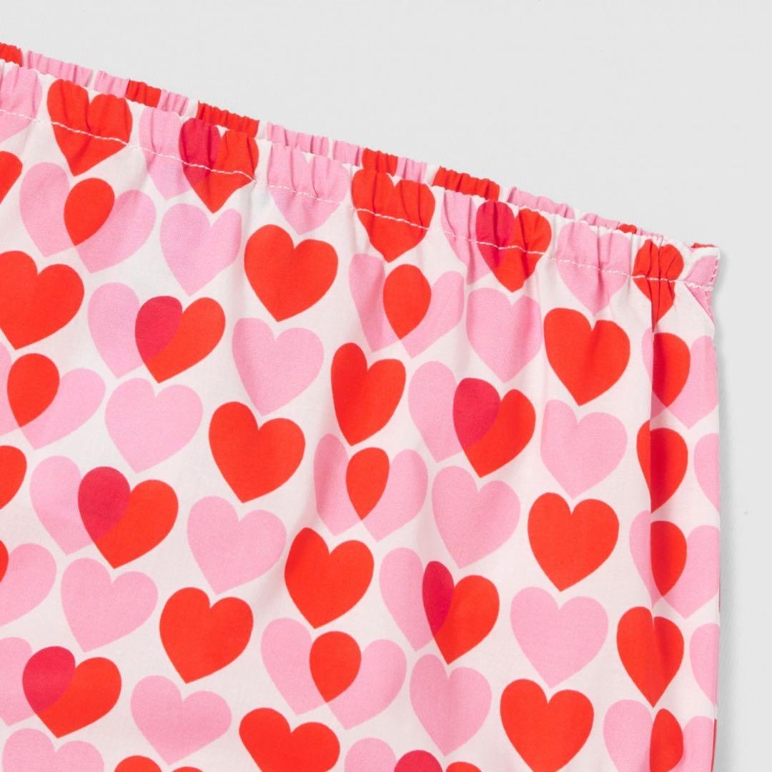 【新品】jacadi 衿付きワンピース　ハート柄　セットアップ　6M