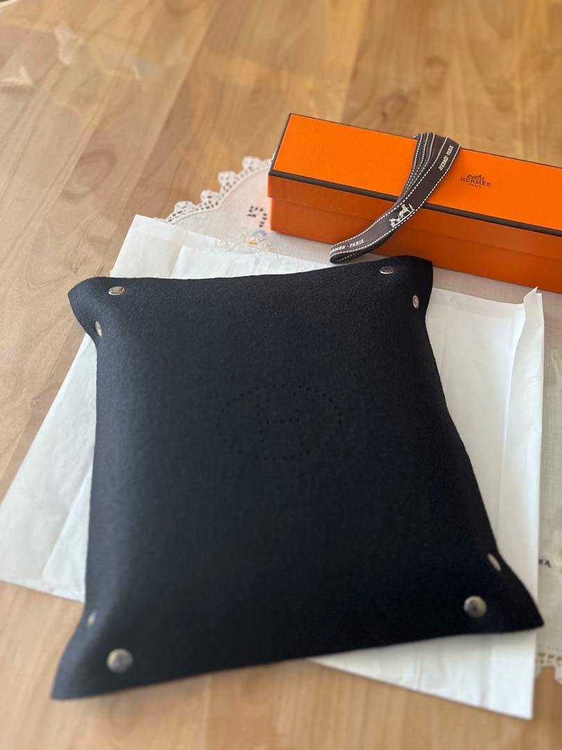 エルメス★ヴィドポッシュ フェルトトレイ アクセサリー ブラック 美品 箱有り