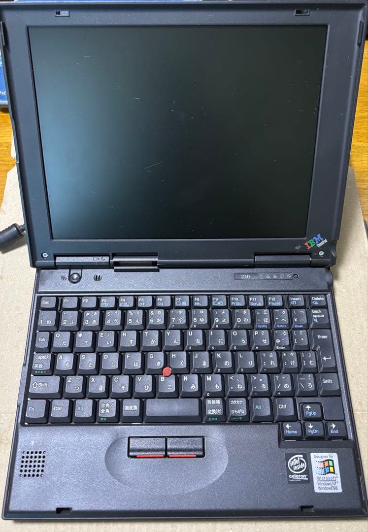 希少Windows98Se IBM ThinkPad240 外部FDD付