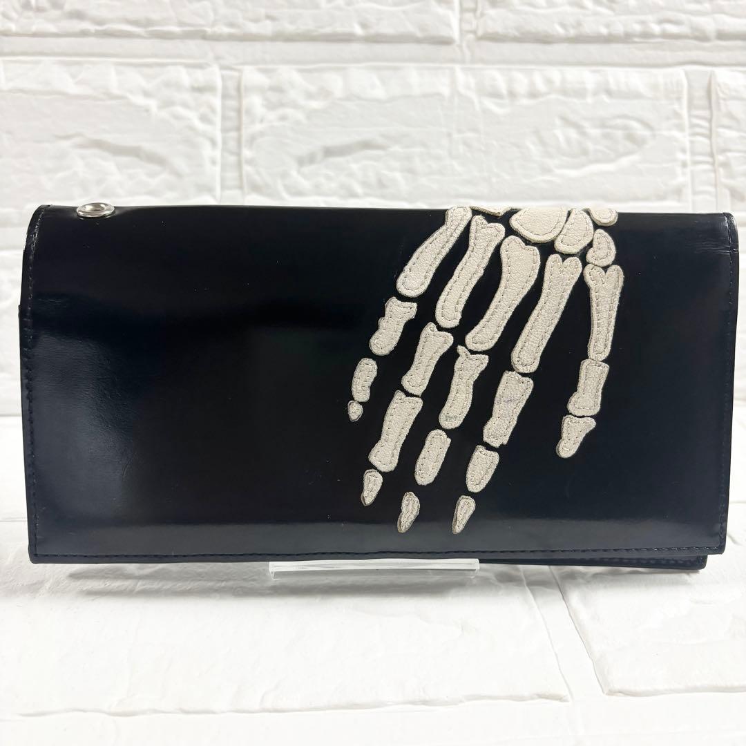 【希少】UNDERCOVERISM スカルハンド 長財布 ブラック レザー