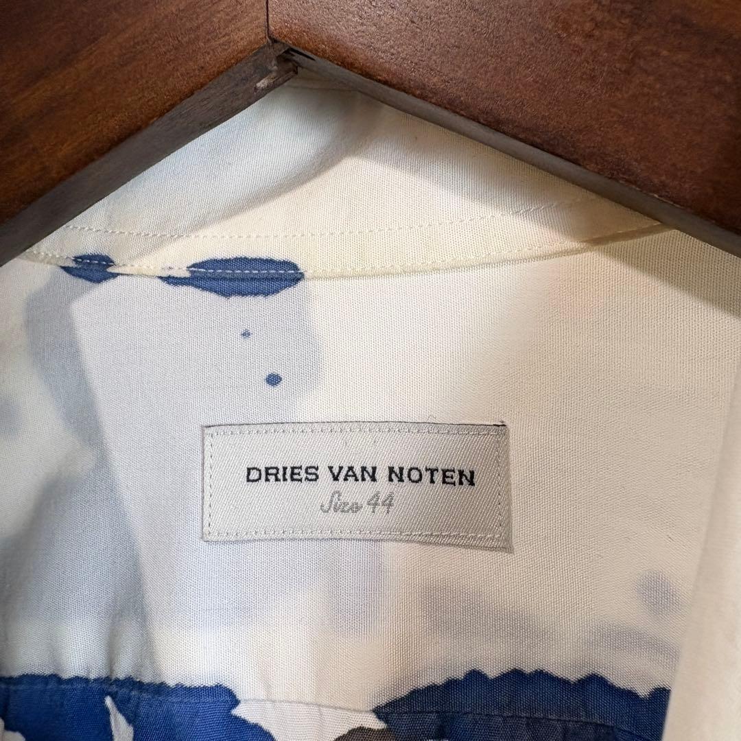 DRIES VAN NOTEN インクスプラッター ペイント 長袖シャツ 総柄