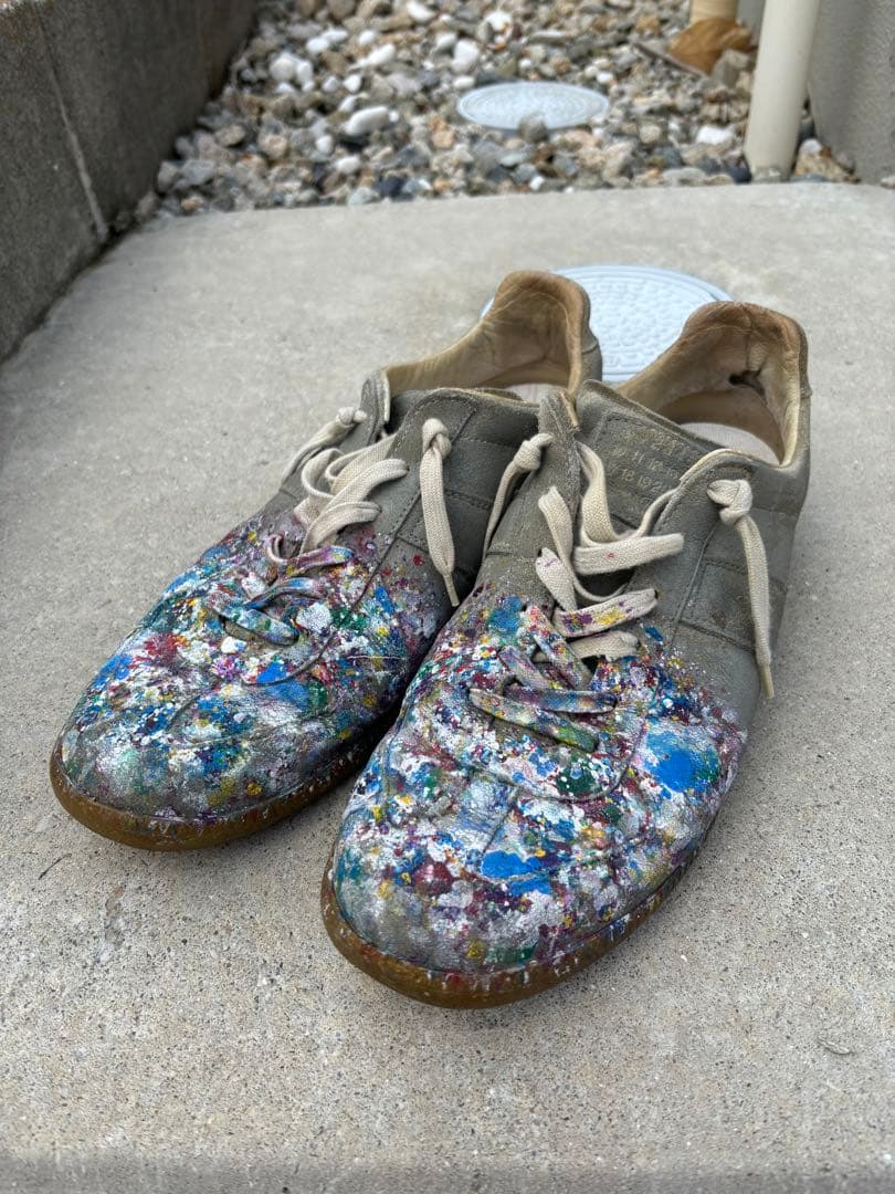 Maison Martin Margiela ジャーマントレーナー　ペンキ