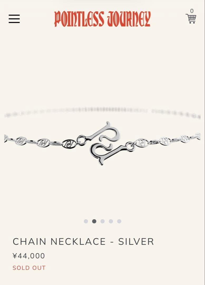 アクセサリー pointless journey CHAIN NECKLACE