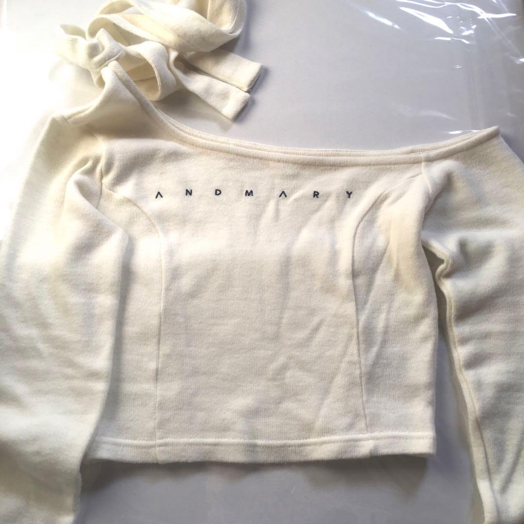 トップス andmary Nana ribbon oneshoulder tops