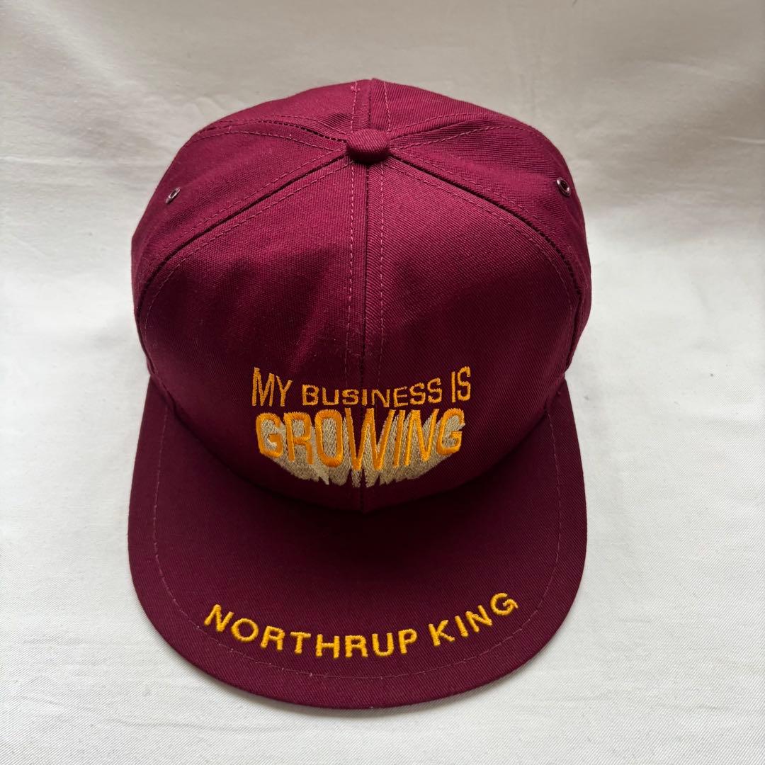 デッドストック K-PRODUCTS キャップ USA製 マルーン 帽子 刺繍