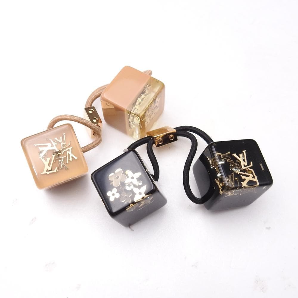 ルイ ヴィトン ヘアキューブ アンクルージョン ヘアゴム 2個セット ベージュ