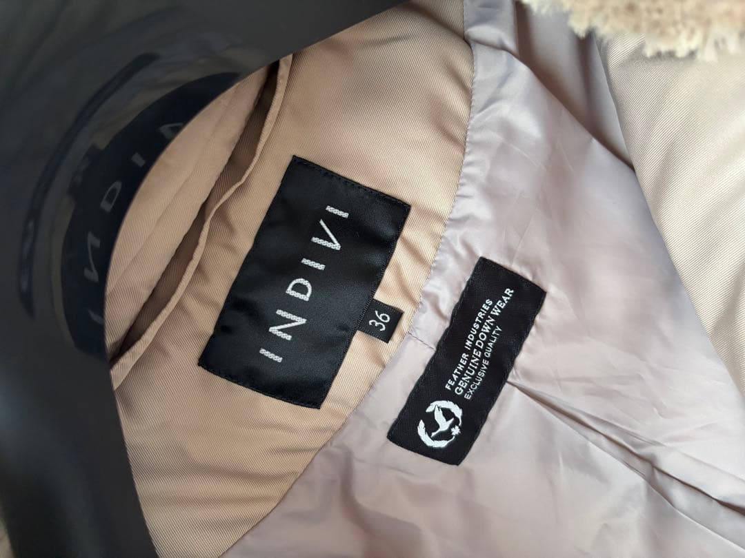 INDIVI フード付き ダウンジャケット