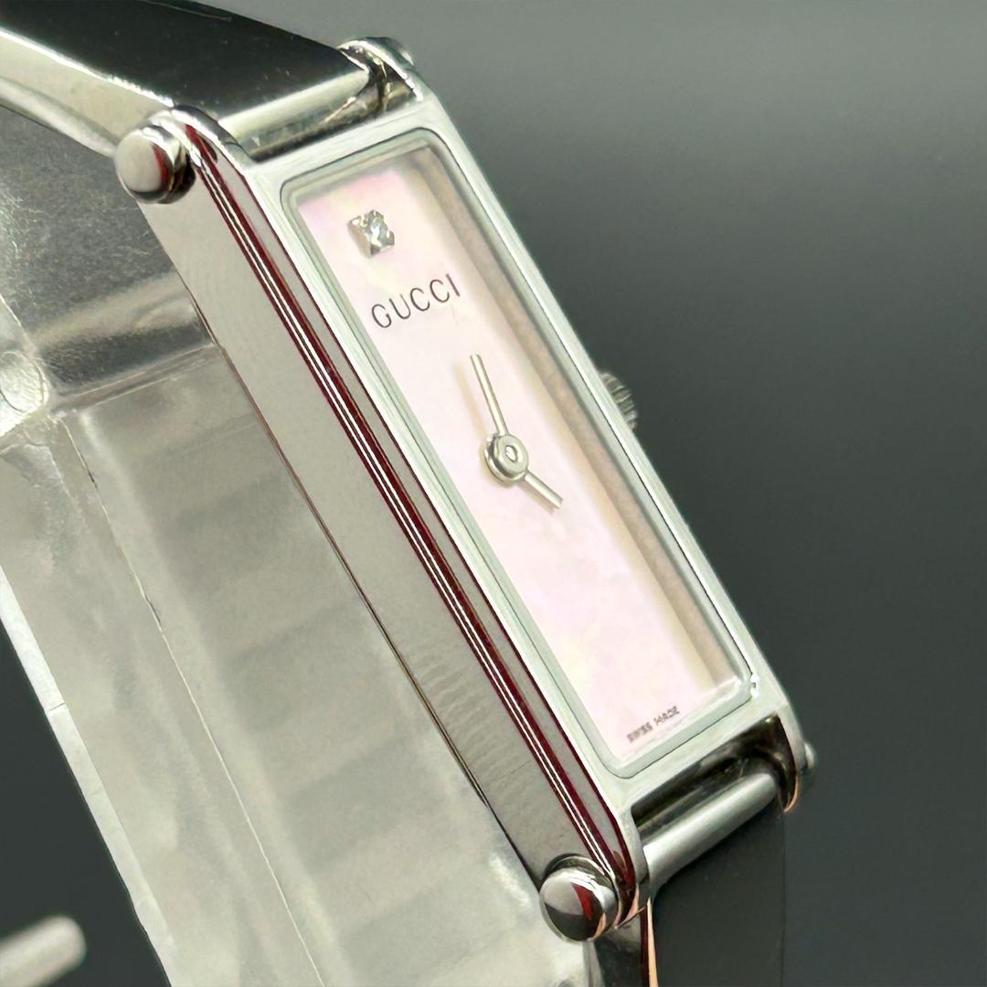 稼働【美品】GUCCI グッチ 時計 1500L シェル文字盤 レディース