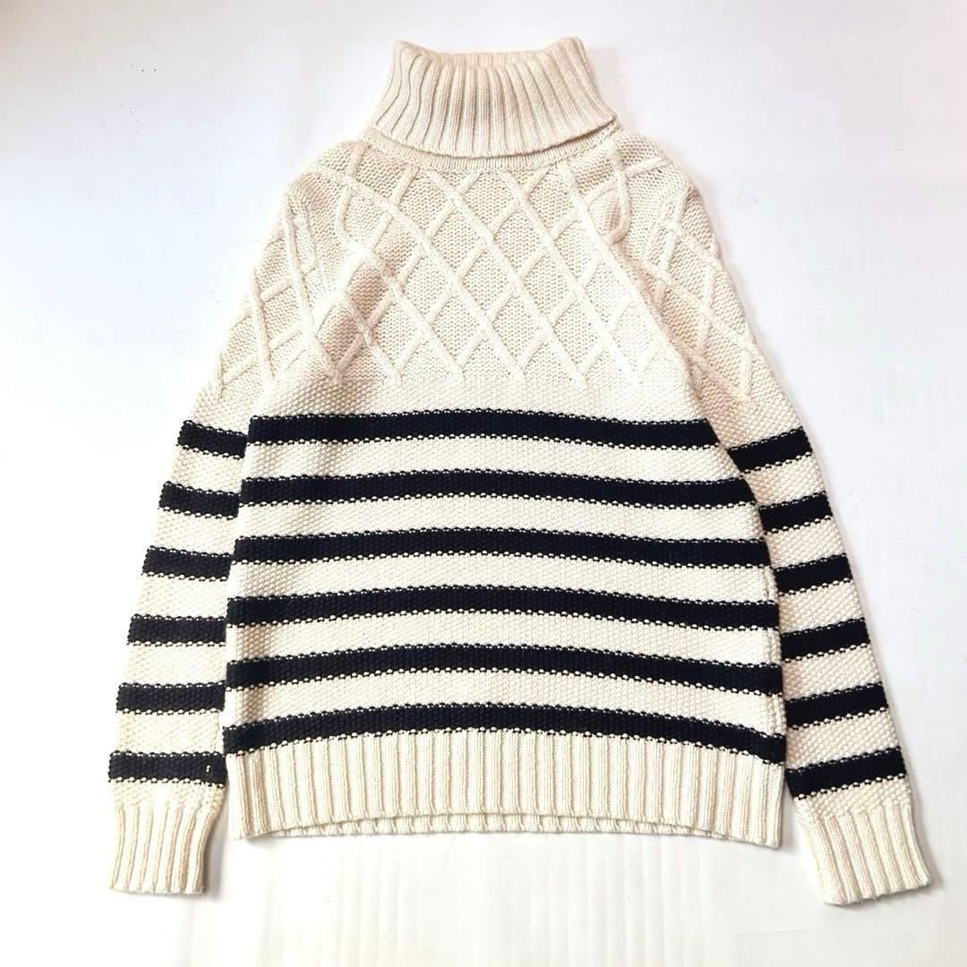 ピコ 新品未使用 ダーマコレクション カシミヤ混ケーブル編みタートルニット