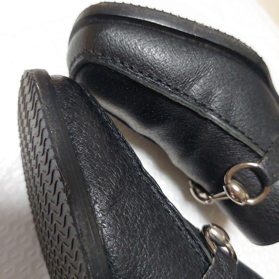 GUCCI 　ホースビット　ブラック ローファー 金具付き